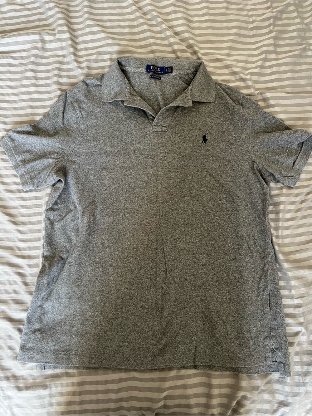 Polo by Ralph Lauren Men's Gray Short-Sleeve Polo Shirt
